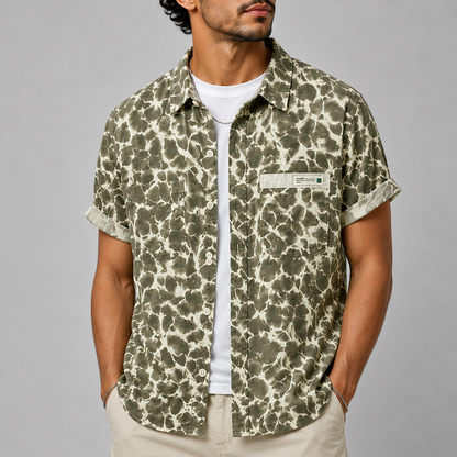 Ocean Ripple Button Up