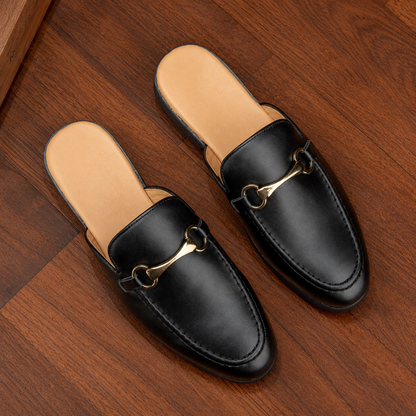 Valencia Horsebit Leather Mules