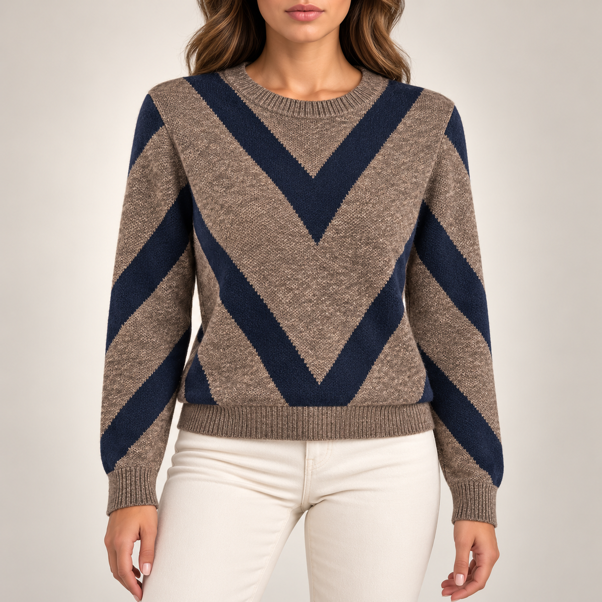 Elise Chevron Knit Sweater