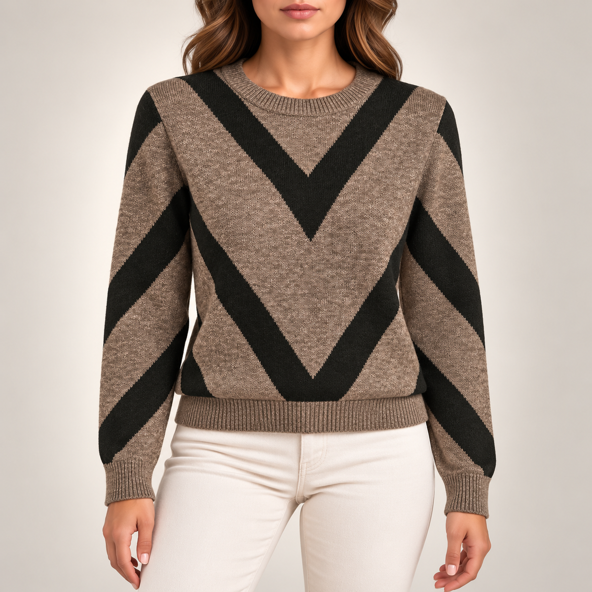Elise Chevron Knit Sweater
