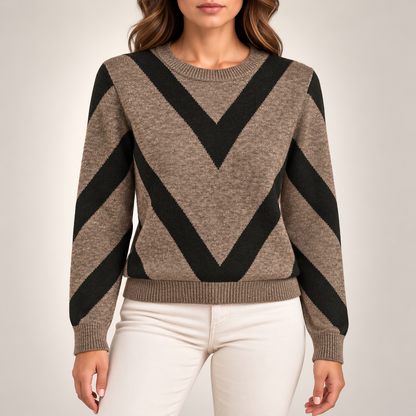 Elise Chevron Knit Sweater