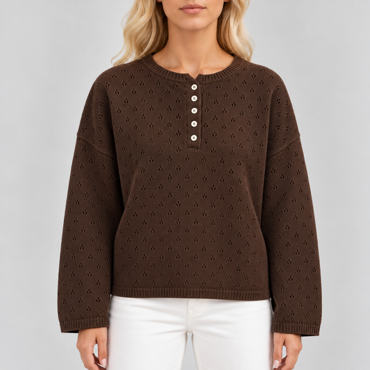 Ella Eyelet Knit Sweater
