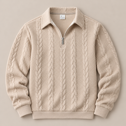 Arthur Cable-Knit Quarter-Zip