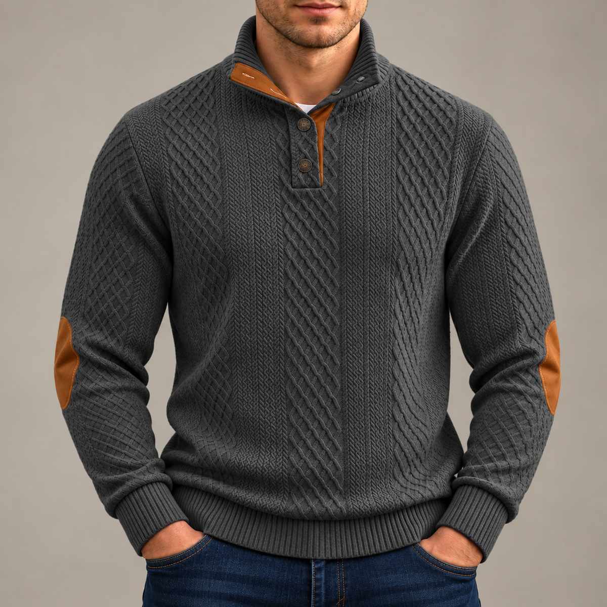 Harrison Cable-Knit Pullover Sweater