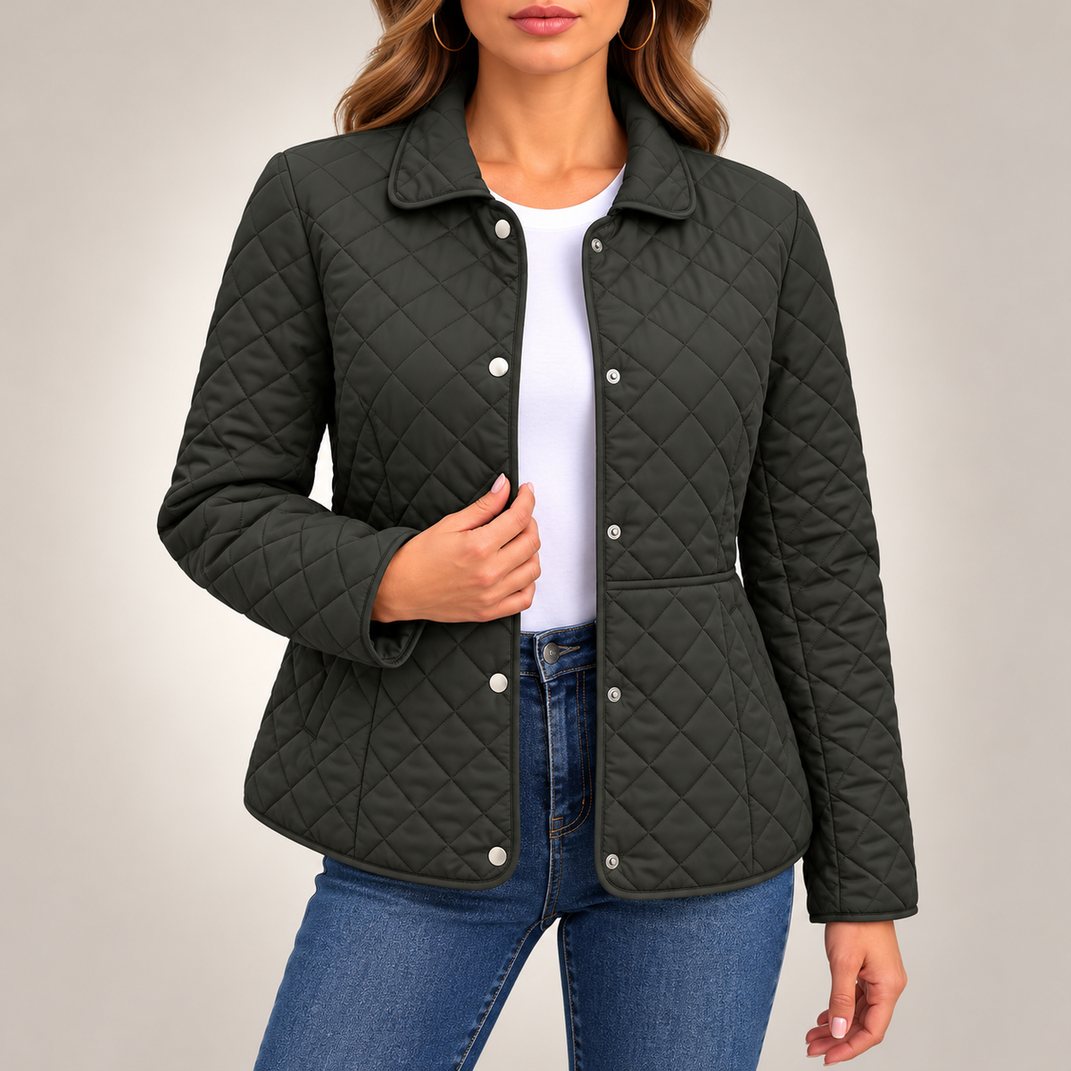 Clara Diamond-Quilted Jacket