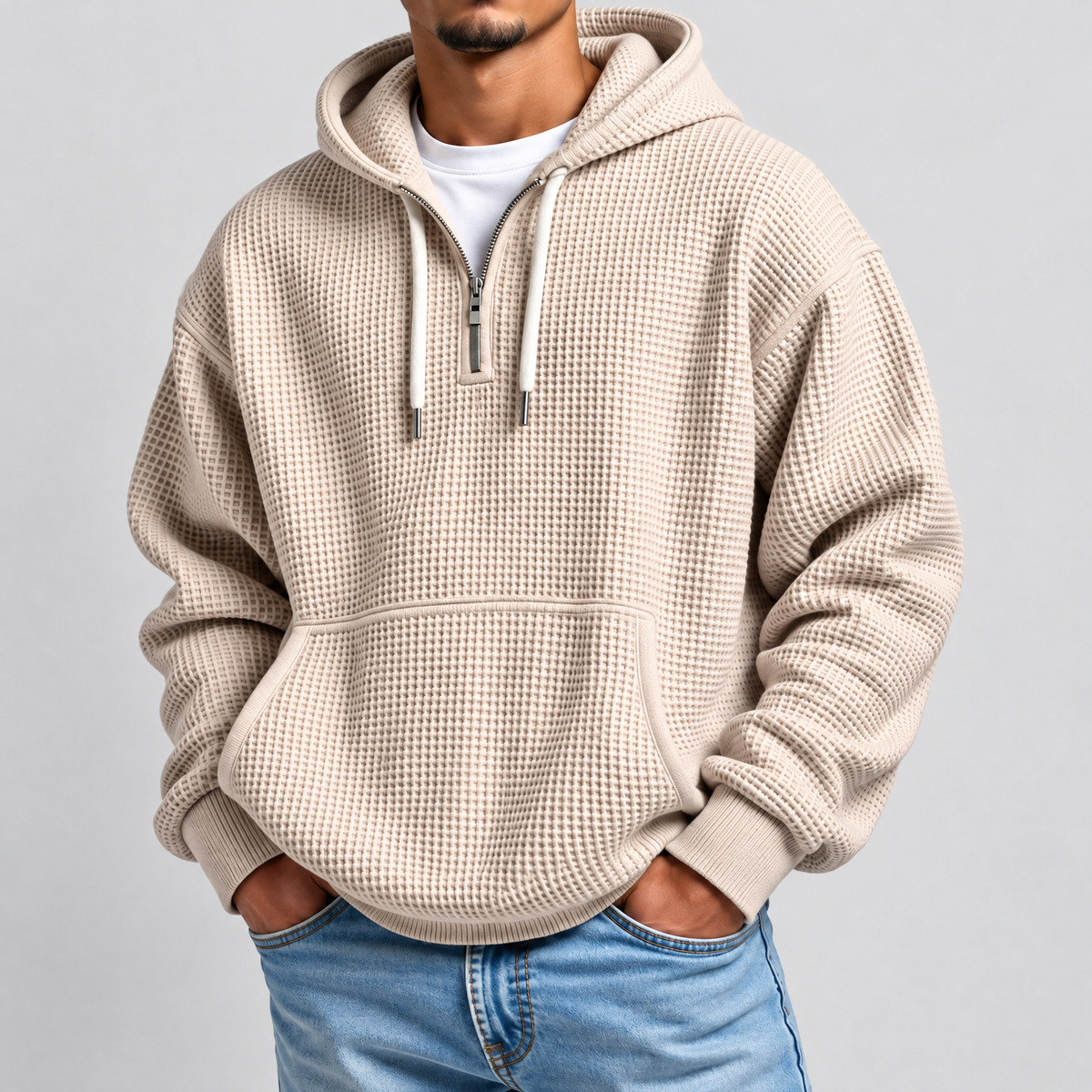 Mason Waffle Knit Hoodie
