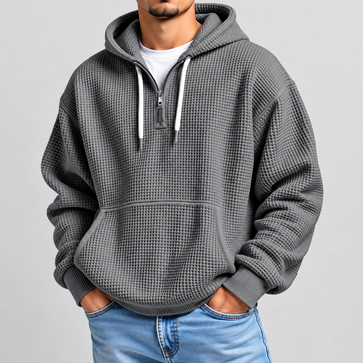 Mason Waffle Knit Hoodie