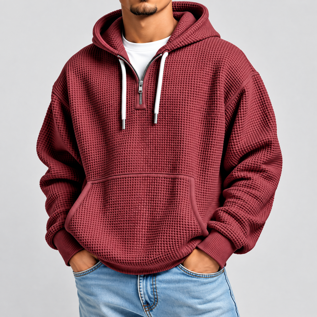 Mason Waffle Knit Hoodie