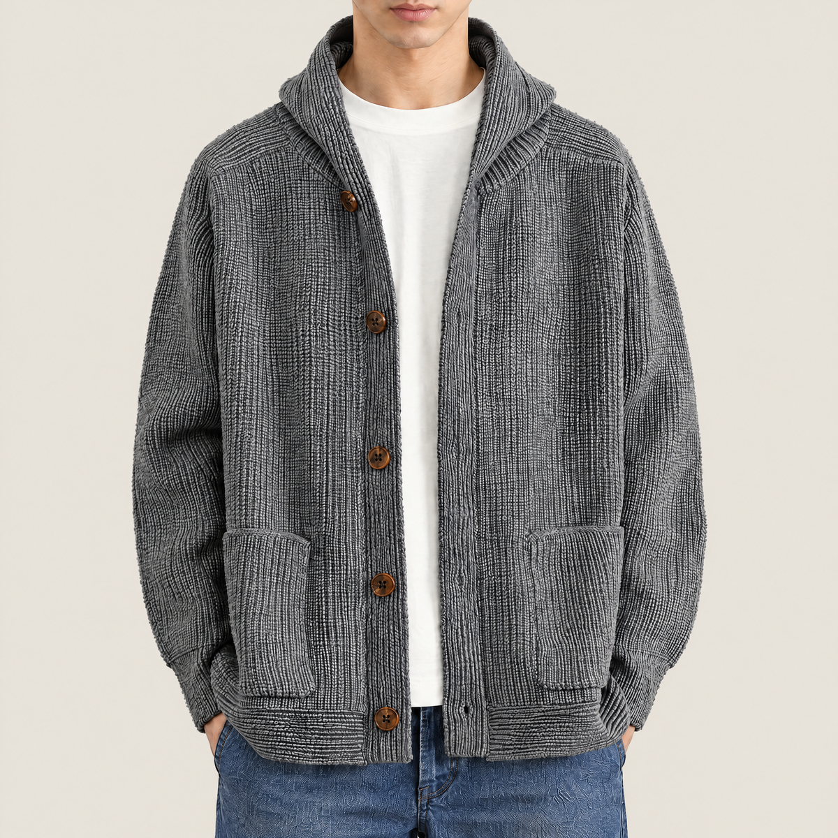 Hudson Hooded Knit Cardigan
