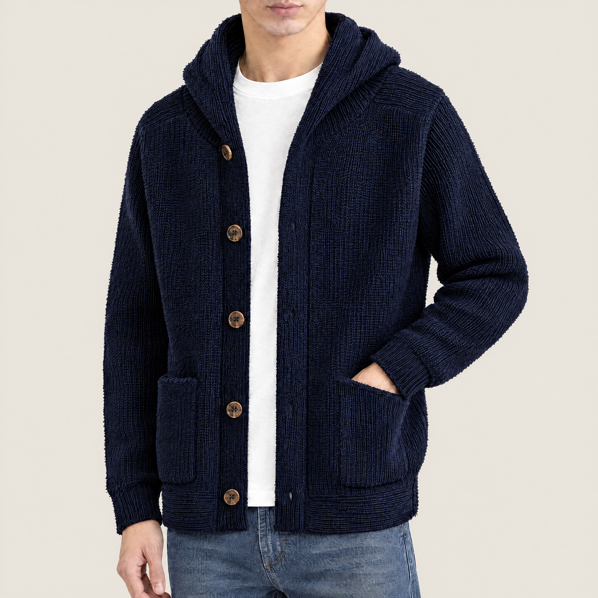 Hudson Hooded Knit Cardigan
