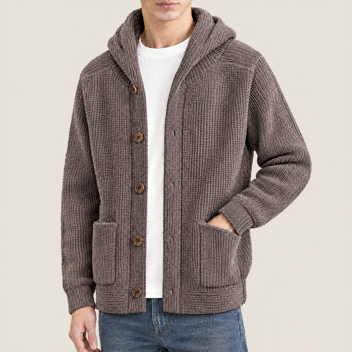 Hudson Hooded Knit Cardigan