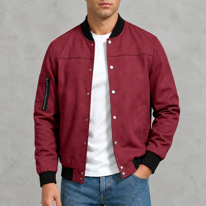 Mason Suede Bomber Jacket