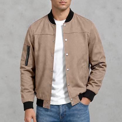 Mason Suede Bomber Jacket