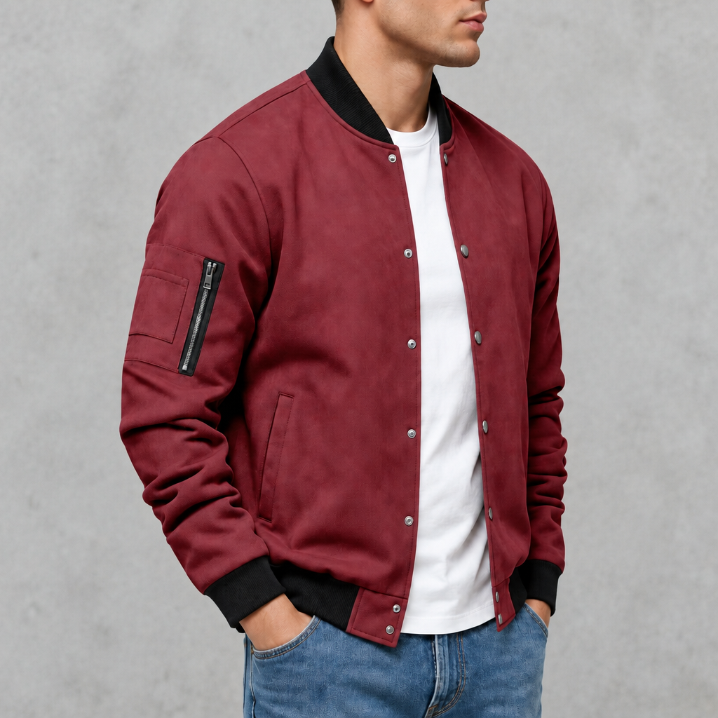 Mason Suede Bomber Jacket