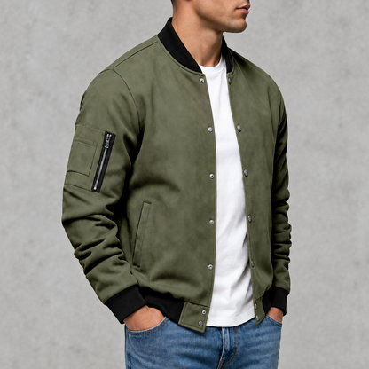 Mason Suede Bomber Jacket