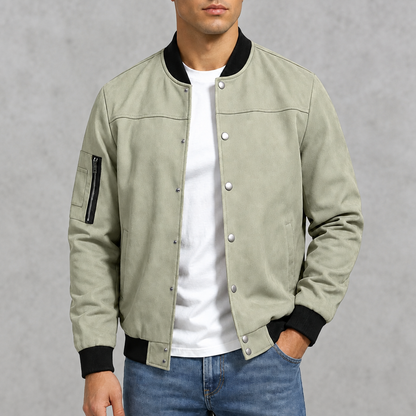 Mason Suede Bomber Jacket