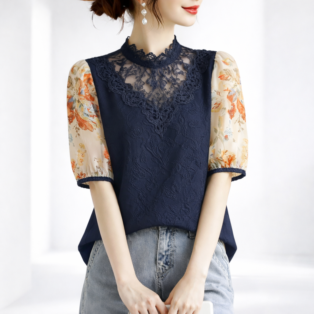 Caroline Floral Sleeve Blouse