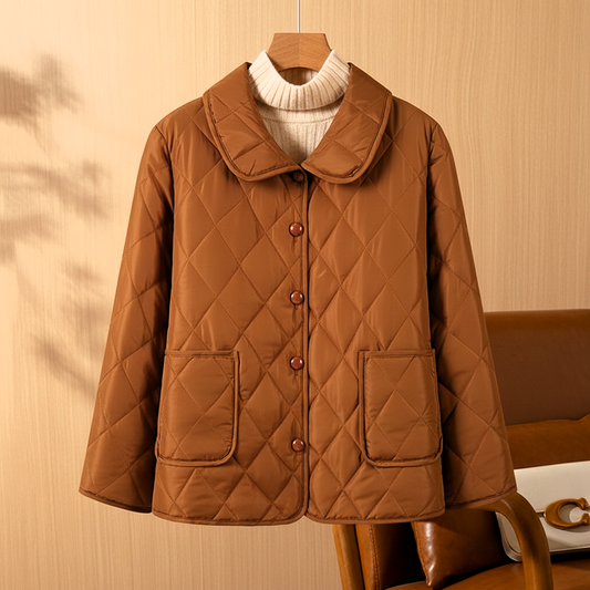 Elise Quilted Button-Up Jacket