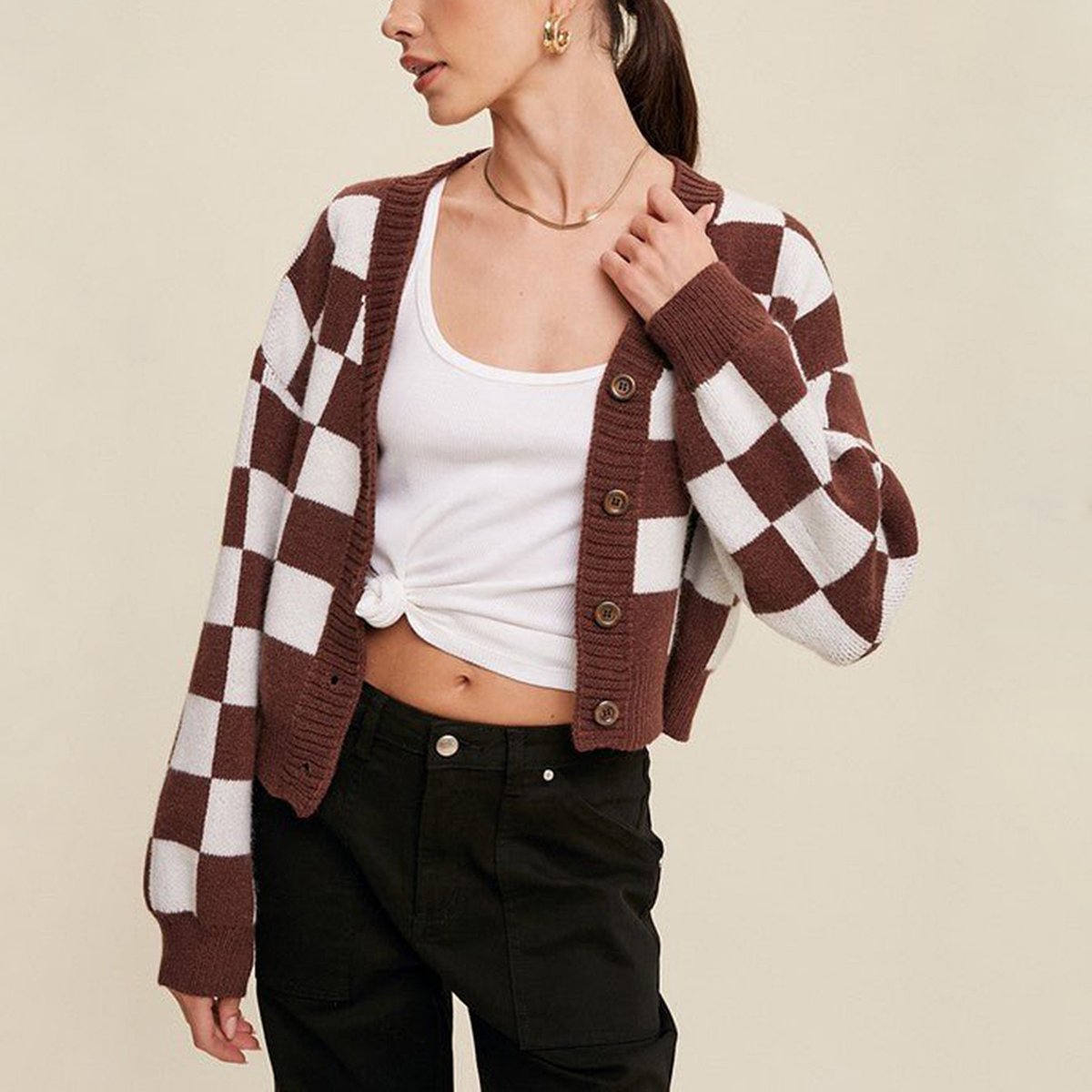 Elodie Pattern Knit Cardigan