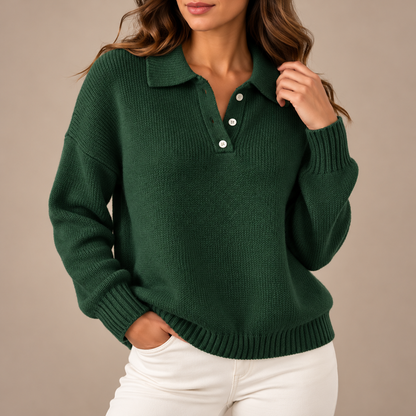 Audrey Knit Polo Sweater
