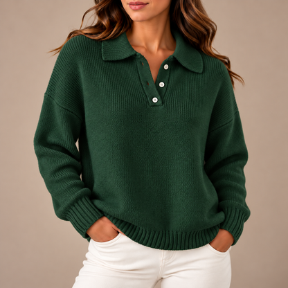 Audrey Knit Polo Sweater