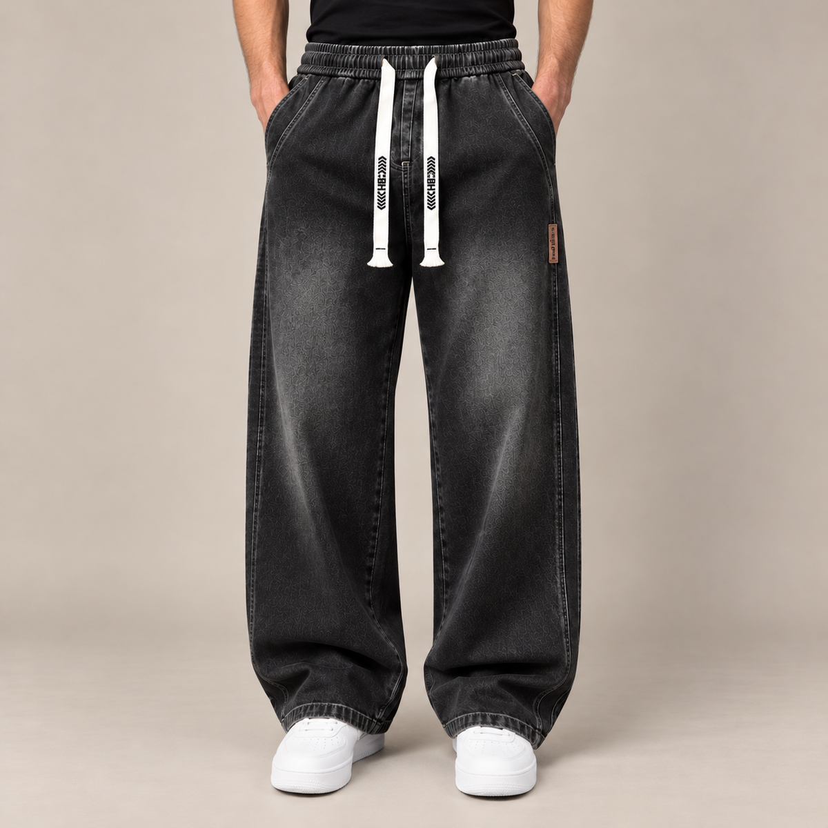 Jaxon Wide-Leg Denim Pants