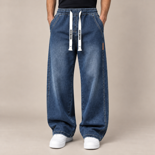 Jaxon Wide-Leg Denim Pants