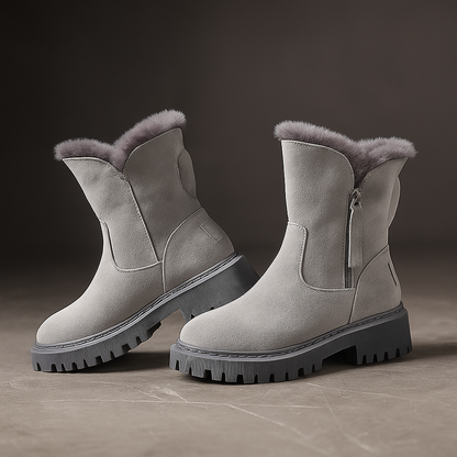 Geneva Winter Suede Fur Boots