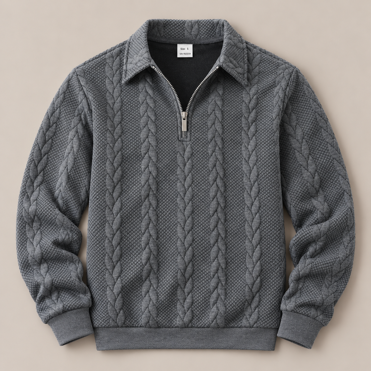 Arthur Cable-Knit Quarter-Zip