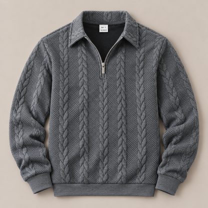 Arthur Cable-Knit Quarter-Zip