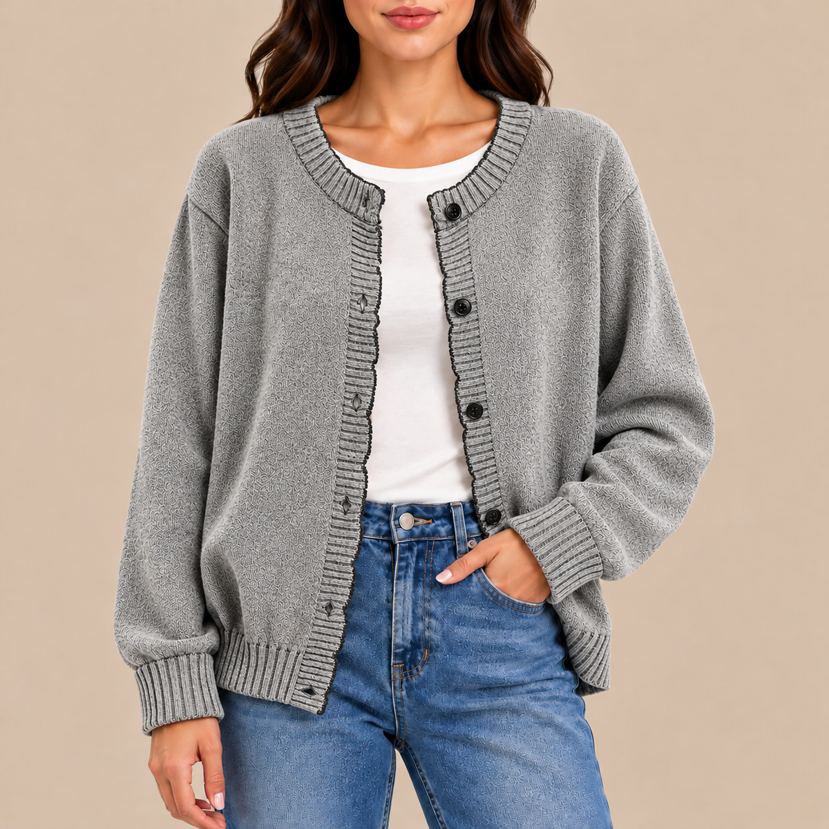 Isabella Ruffle Knit Cardigan