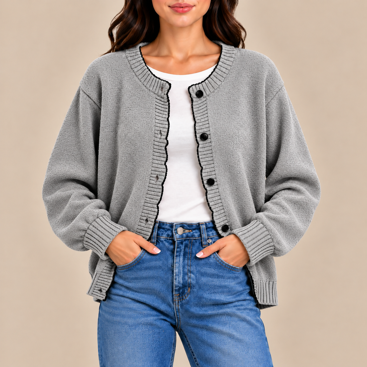 Isabella Ruffle Knit Cardigan