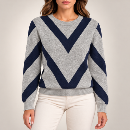 Elise Chevron Knit Sweater
