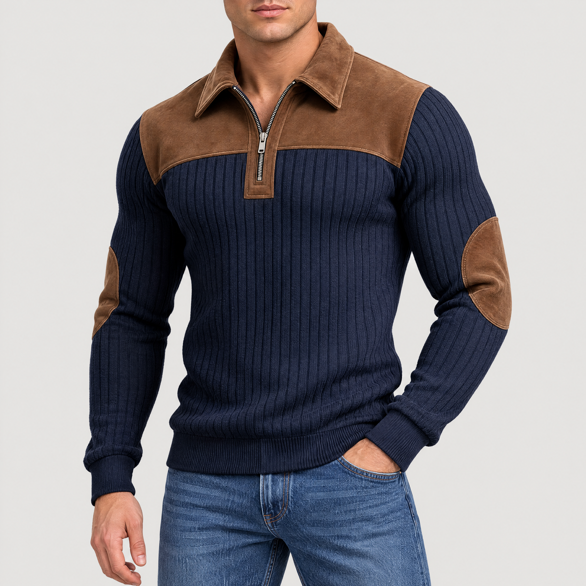 Landon Quarter-Zip Knit Sweater
