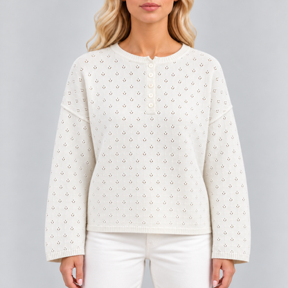 Ella Eyelet Knit Sweater