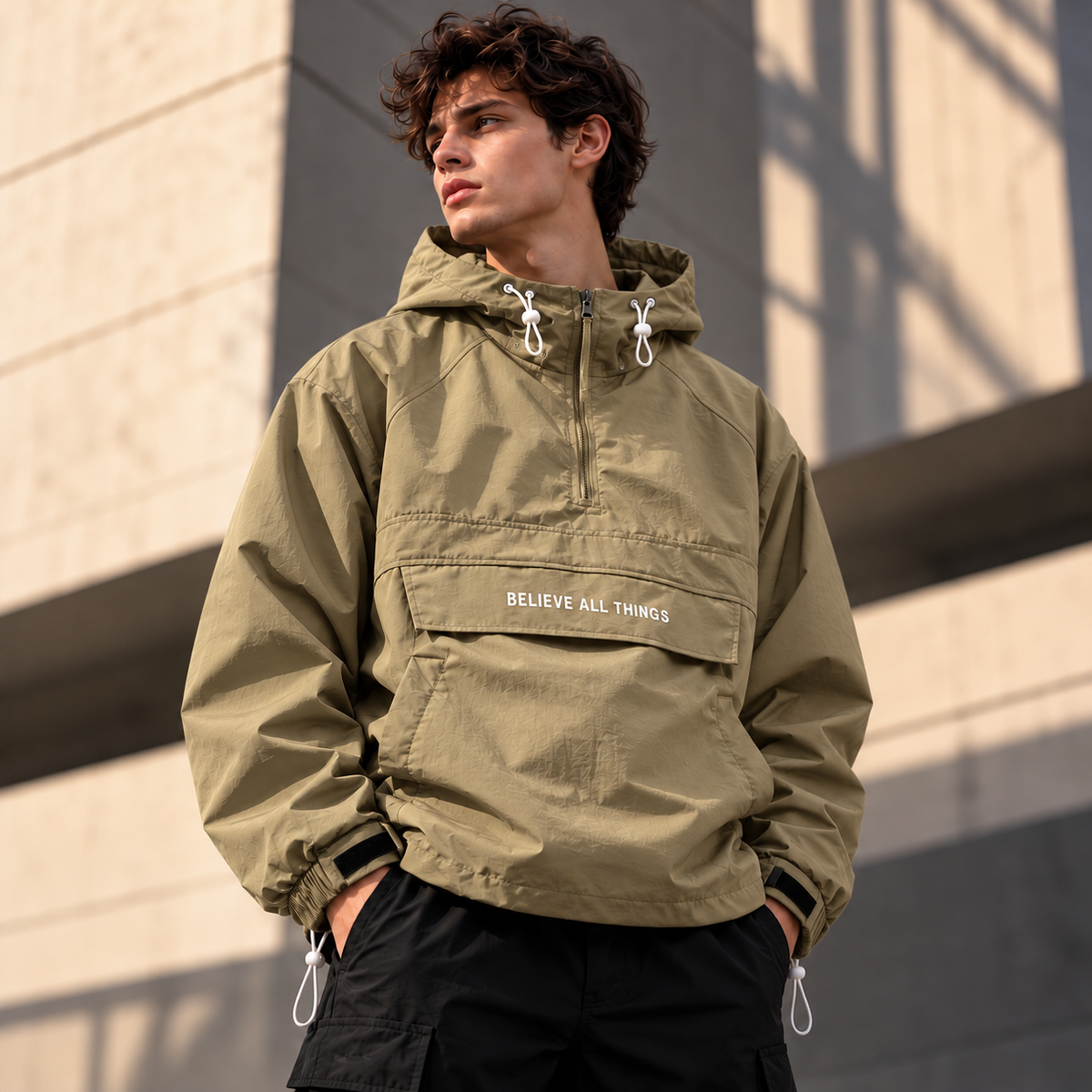 Mason Hooded Half-Zip Windbreaker