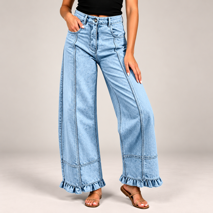 Ellie Ruffle Hem Jeans