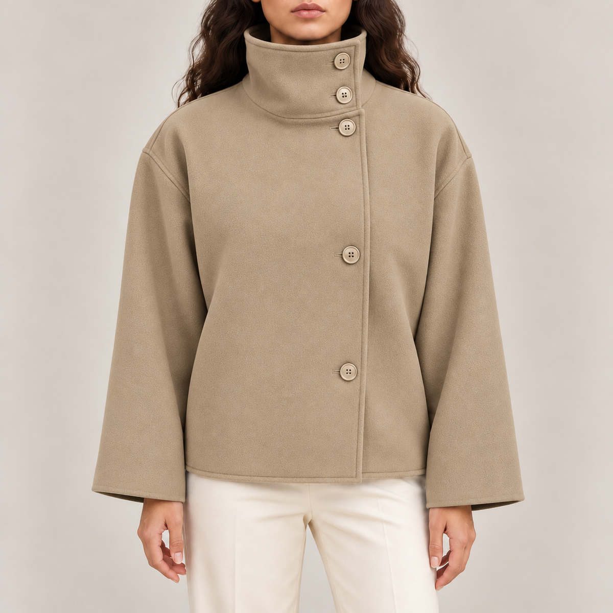 Sienna High Neck Pea Coat
