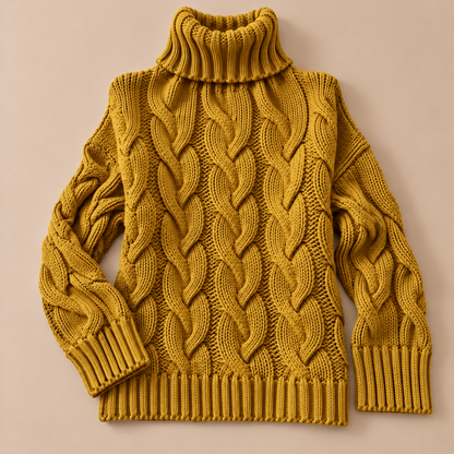 Sophie Cable-Knit Turtleneck Sweater