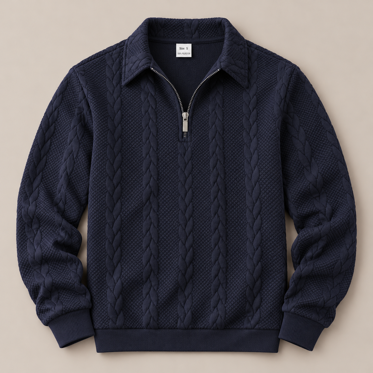 Arthur Cable-Knit Quarter-Zip