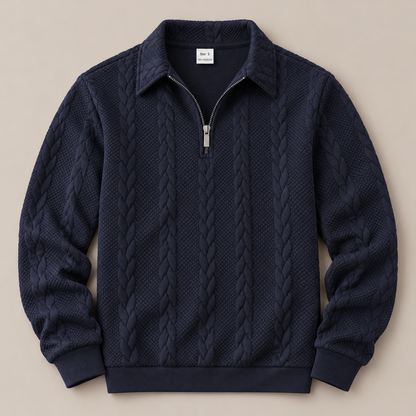 Arthur Cable-Knit Quarter-Zip