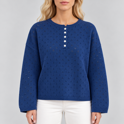 Ella Eyelet Knit Sweater
