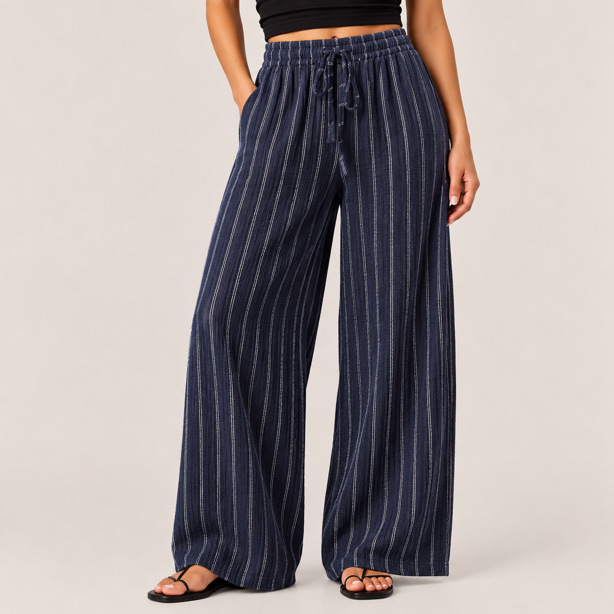 Sienna Striped Wide-Leg Pants
