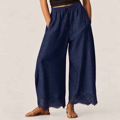 Amelie Lace Wide-Leg Pants