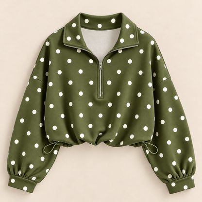 Ruby Polka Dot Pullover
