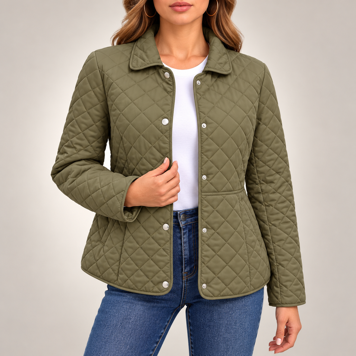 Clara Diamond-Quilted Jacket