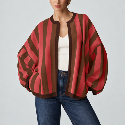Camille Striped Knit Cardigan