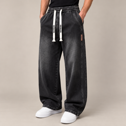 Jaxon Wide-Leg Denim Pants
