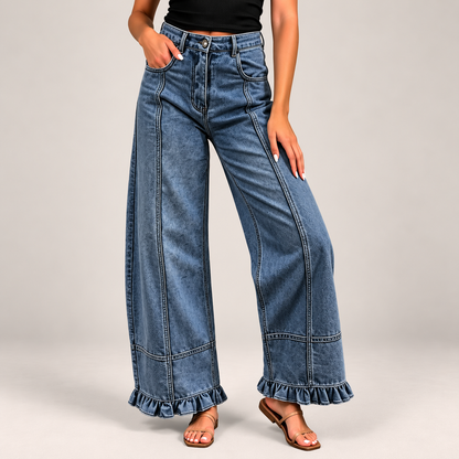 Ellie Ruffle Hem Jeans