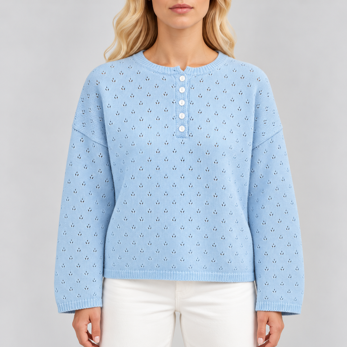 Ella Eyelet Knit Sweater